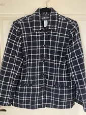 Women s Sag Harbor Plaid Long Sleeve Button Up Blazer 33042