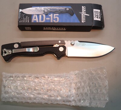 Cold Steel AD-15 Scorpion-Lock 3.5'' S35VN Steel Black G10 : 58SQB : Authentic