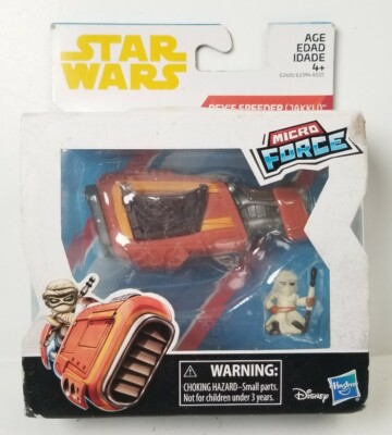 New Star Wars Micro Force Vehicle Rey's Speeder & Rey (Jakku) Pack NEW IN PKG