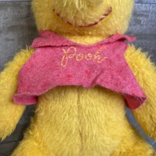 Vintage 60s Walt Disney Winnie the Pooh 11” Plush Gund J Swedlin Inc RARE