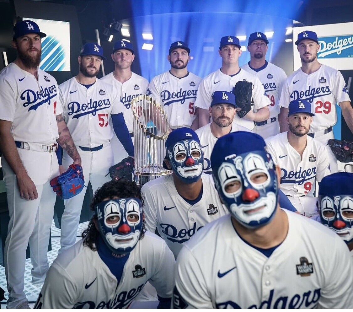 Mr Cartoon X LA Dodgers MLB Clown Mask | eBay Mr Cartoon X LA Dodgers MLB Clown Mask | eBay