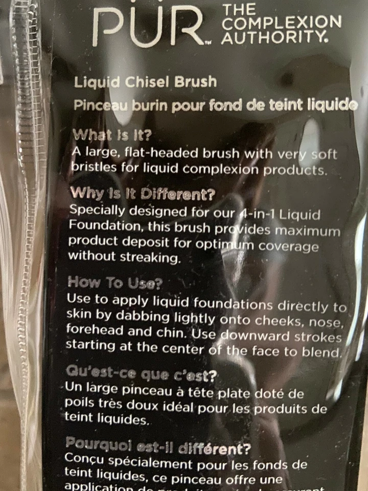 Cepillo de cincel líquido puro nuevo en paquete para base líquida Foto 4 de 4