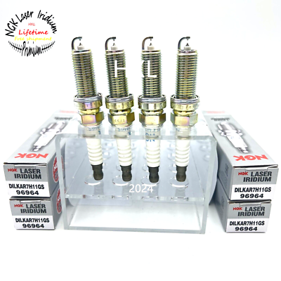 #ad For Honda Accord L4 2.4L K24W1 Set of 4 Spark Plugs NGK Laser Iridium Resistor $35.99