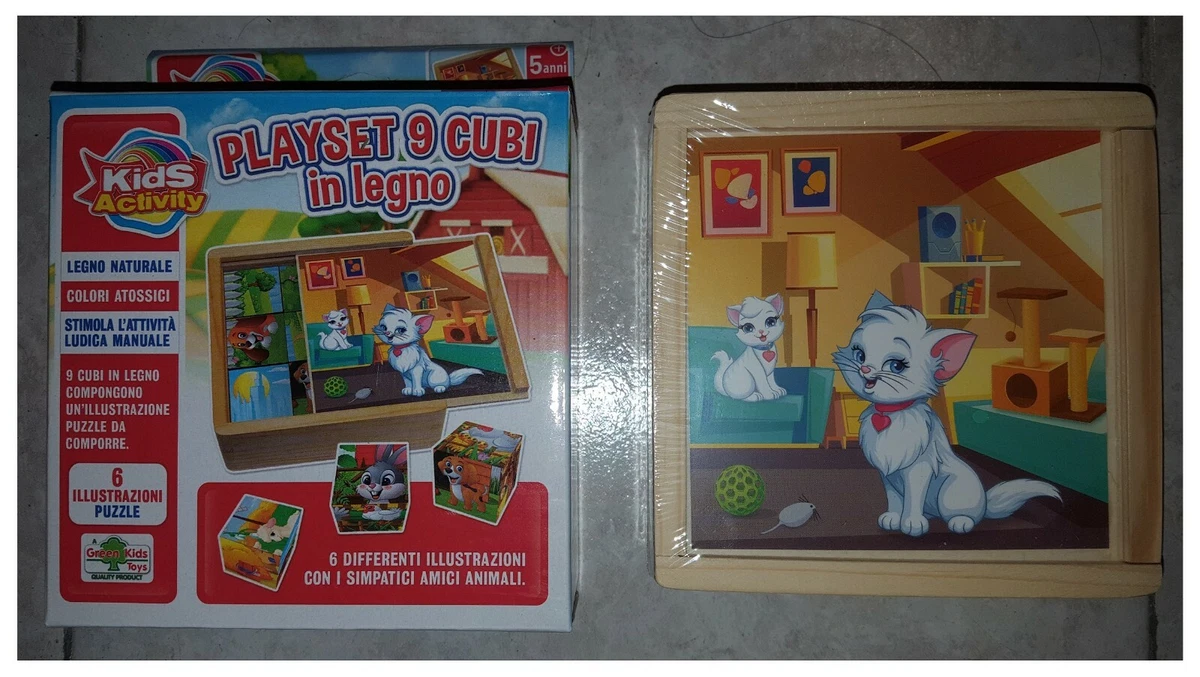 Puzzle in legno personalizzato con nome e animali – Giocattolo