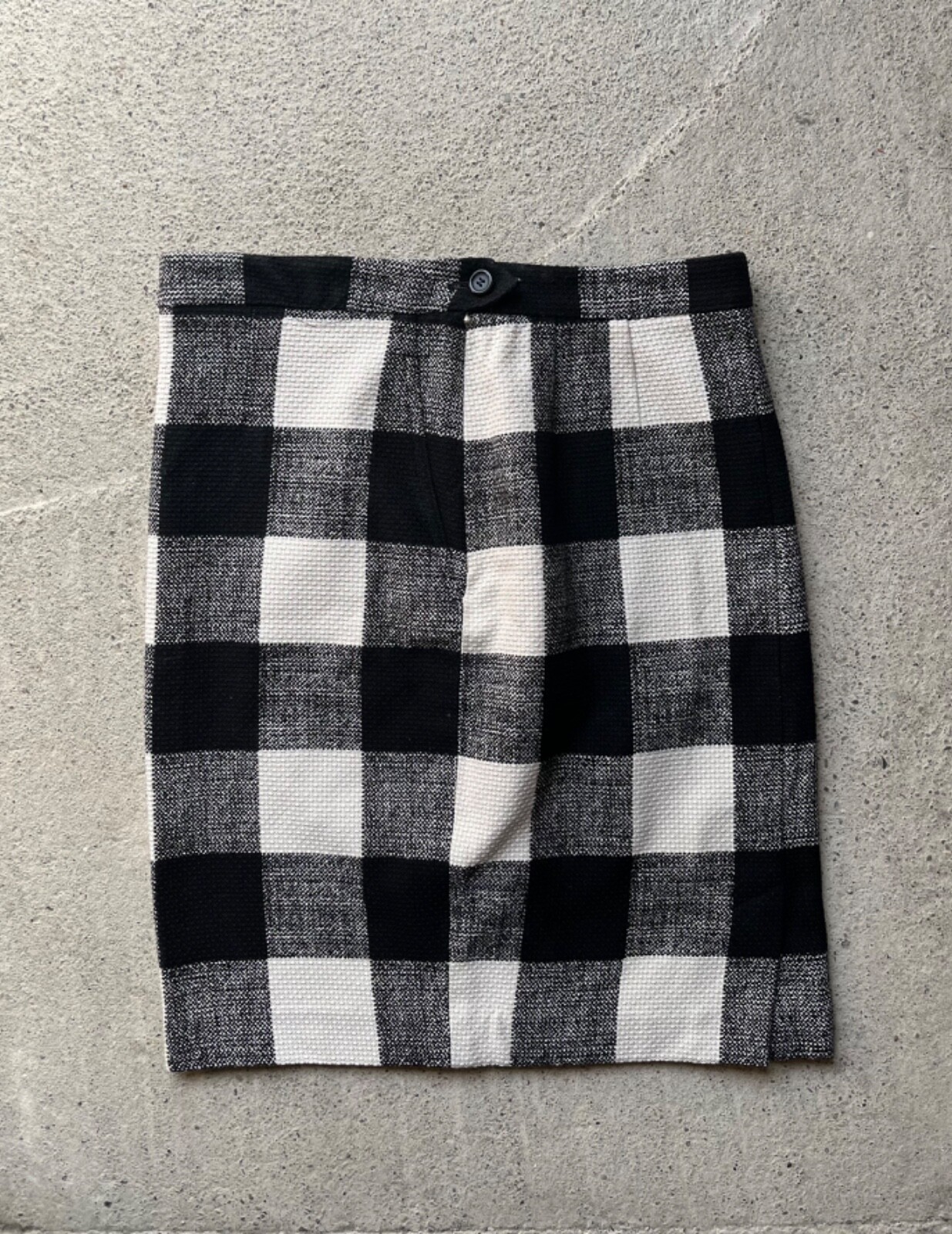 Gonna di cotone Yves Saint Laurent Rive a scacchi sinistro midi