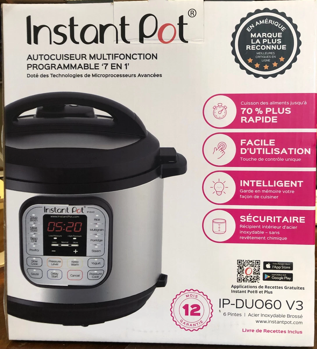 Brand New Instant Pot Duo Multi-Cooker 7-in-1 Pressure Cooker 3 Quart