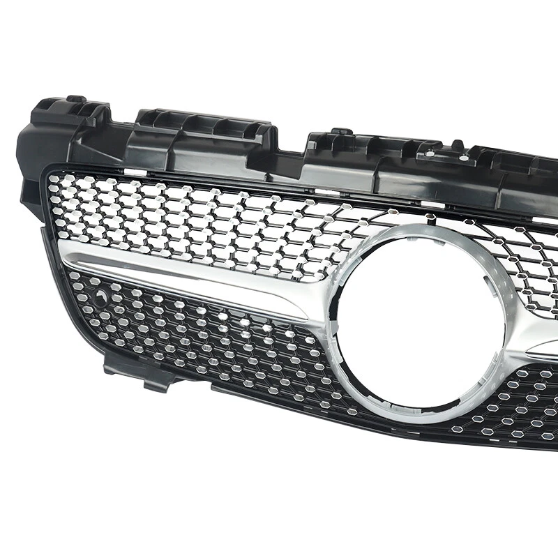 For 2011-2015 Benz R172 SLK Class SLK250 Diamond Style Front Grille Silver Color - Imagem 4 de 4