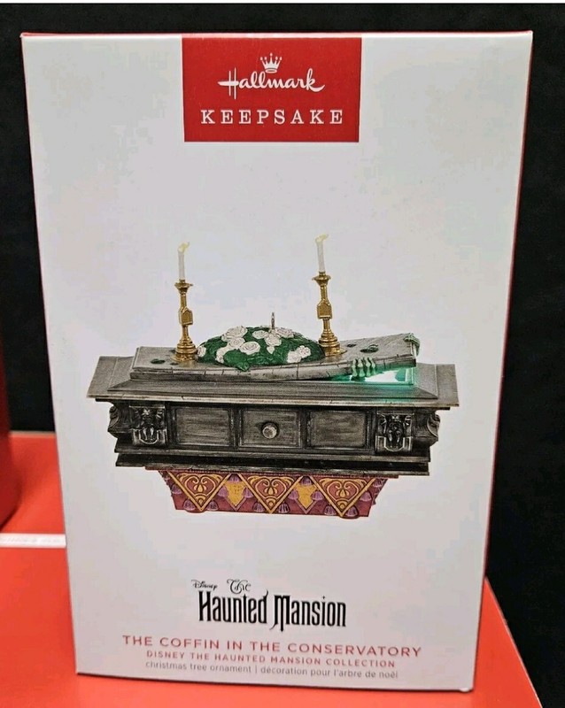 Hallmark 2023 Haunted Mansion Coffin In The Conservatory Light & Sound Ornament