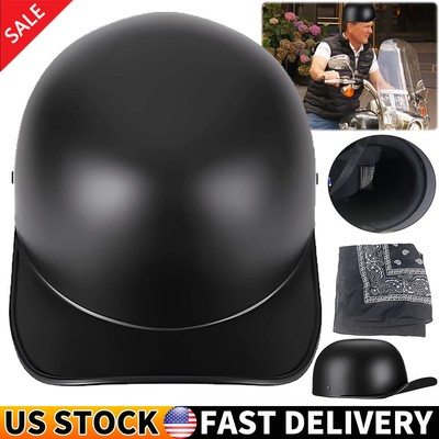 Vintage Baseball Cap Half Helmets Retro Open Face Motorcycle Helmet-DOT Approved