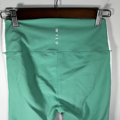 WILO The Label Ribbed High Rise 7/8 Leggings Women s Large Green Purple White***