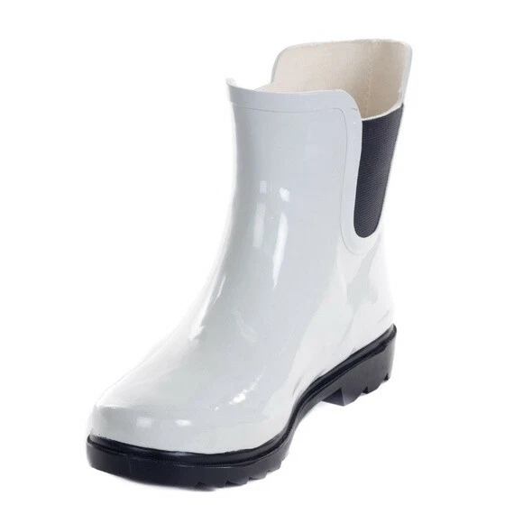 Forever Young Botas Exterior Tobillo Wm 10 Blanco/Negro 100% Goma Algodón Forrado NUEVO Foto 2 de 3