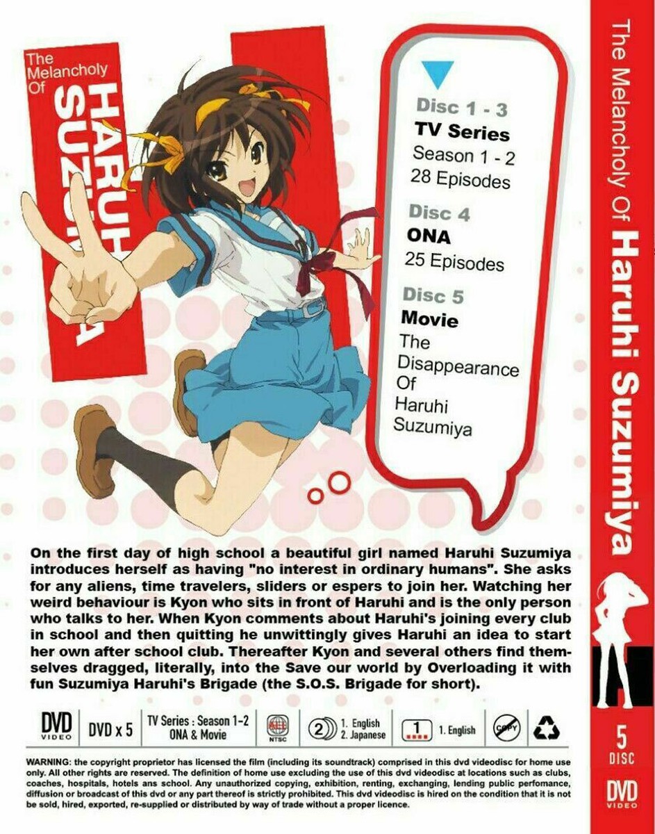 THE MELANCHOLY OF HARUHI SUZUMIYA SEA 1-2+ONA+MOVIE ANIME