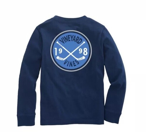 NWT Vineyard Vines Boys Hockey Crest L 