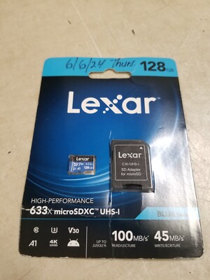 Lexar High-Performance 633x microSDHC/microSDXC UHS-I 128GB Memory Card