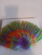 Rainbow Wig Halloween Costume Orange, Green, Purple 