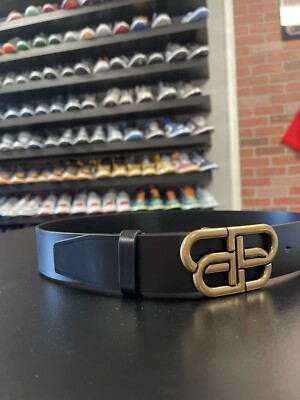 Balenciaga BB Logo Extra Large Belt In Black 85CM 6741811CH04 | eBay