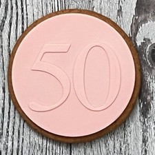 50 Birthday Cookie Stamp Pop-Out Debosser Fondant Birthday Cupcake Embosser