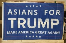 Asians For Donald Trump 2024 Flag FREE SHIP Save America Repub USA Sign 3x5’