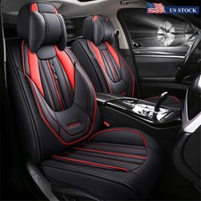 Black-red Microfiber Leather Frontrear Car Seat Cushion Cover 5-seat Universal Black-red Microfiber Leather Frontrear Car Seat Cushion Cover 5-seat Universal