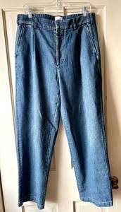 NWOT Closed Blomberg Denim Pleated Straight Leg Jeans 32