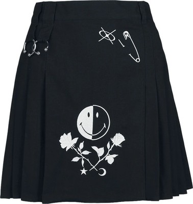 Hell Bunny Kurzer Rock Damen Jayden Skirt schwarz Gothic, Rockwear