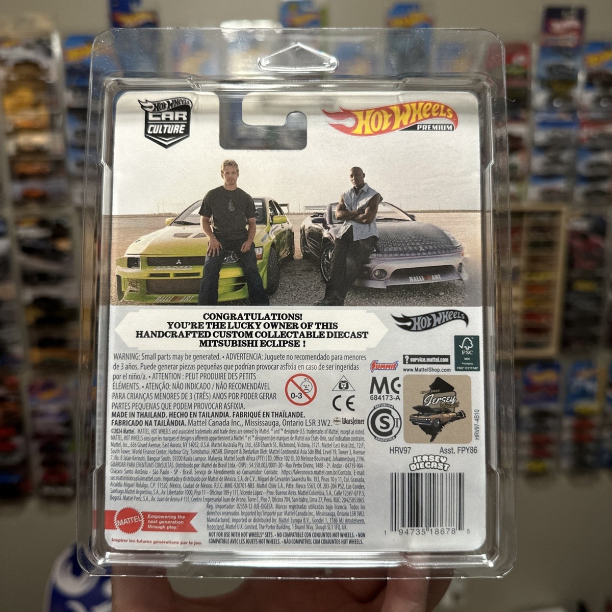 Hot Wheels Premium Fast And Furious Roman Mitsubishi Eclipse