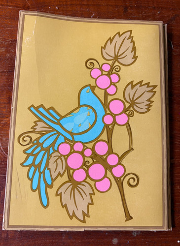 Vintage 70s Stationery Dove Set Paper Envelope American Greetings Groovy