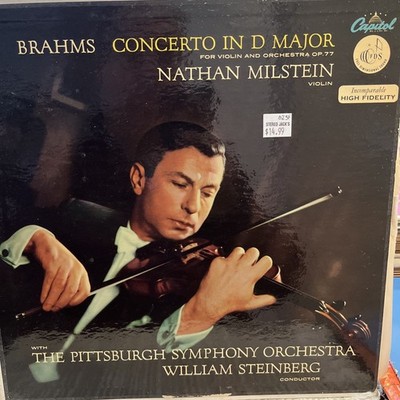 Nathan Milstein Brahms Concerto In D Major William Steinberg Violin P-8271