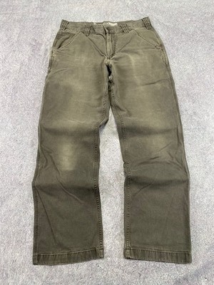 Carhartt Rigby Latzhose Hose Herren W32 32L Olive Green Canvas Straight Relaxed