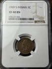 1909-S 1c Indian Head Cent NGC XF-40