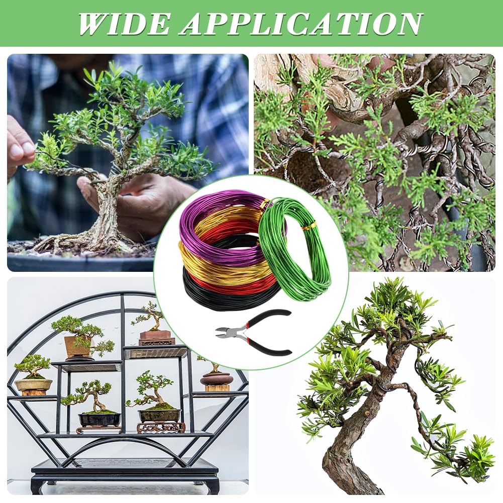 Tree Training Wire Kit - 5 Rolls (164ft),Bonsai Training Wires with Wire-Cutter,  | eBay