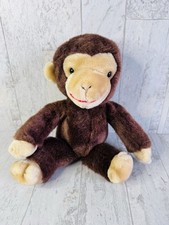 Vintage Gund Curious George 12" Brown MONKEY Without T-Shirt Stuffed Plush Doll