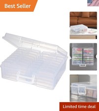 Transparent 4" x 6" Photo Organizers and Photo Storage Box with Handle, 16 In...