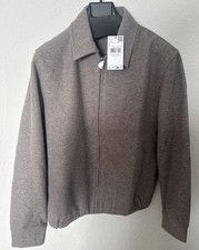 Mango zip up harrington jacket in beige