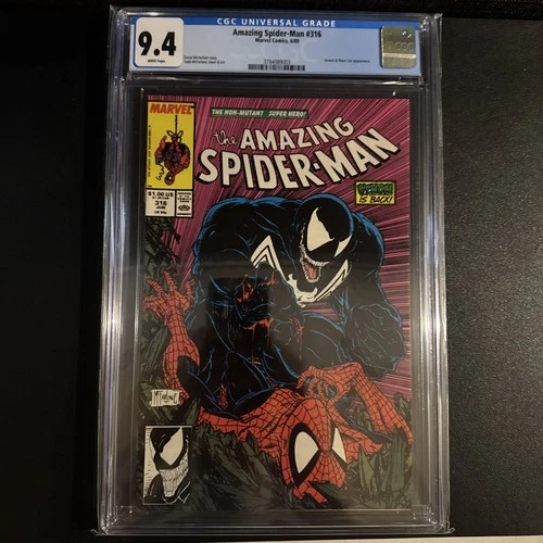 🕸 Amazing Spider-Man #316 (1989) CGC 9.4—1st Venom Cover—Todd McFarlane Art! 🕸