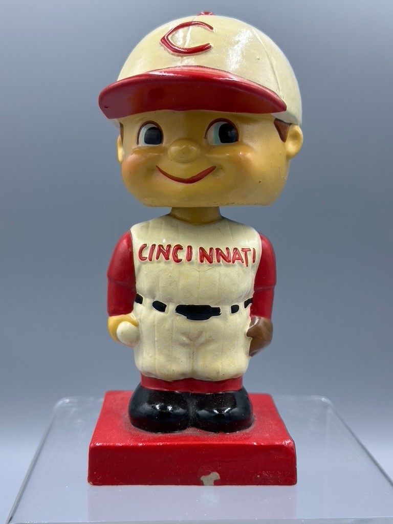 激レア1960年代ヴィンテージボブルヘッドシンシナティレッズ 1960s CINCINNATI REDS Baseball NODDER Bobblehead Vintage Square