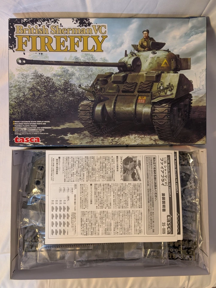Tasca 35-009 1/35 Scale, British Sherman VC FIREFLY Tank Model Kit + Extras - Image 2 of 4