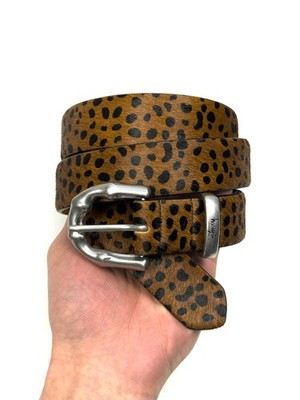 Stussy Bamboo Buckle Belt Leopard Hair Leather Unisex S/M L/XL | eBay