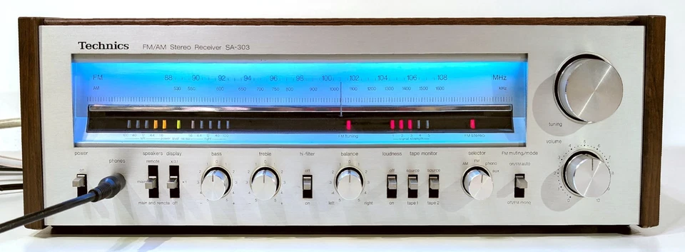 🔥【PRO SERVICED】Technics SA-303 Stereo 80W Receiver! Phono~LED UPGRADE💥GUARANTY - Image 3 of 4