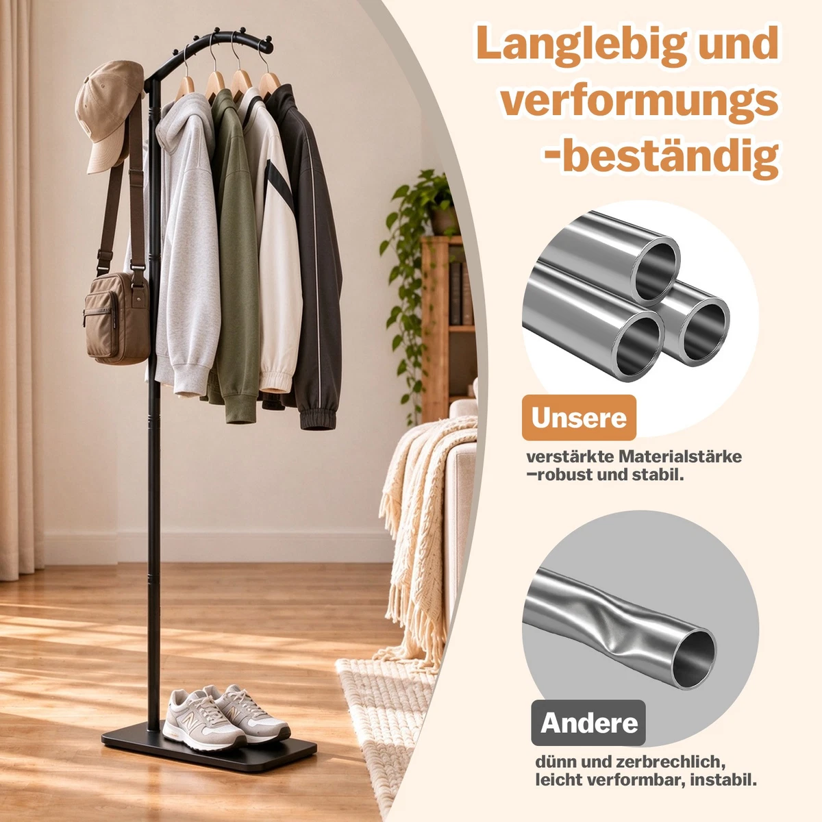 Kleiderständer Garderobenständer Kleiderablage Kleidungshalter Standgarderobe