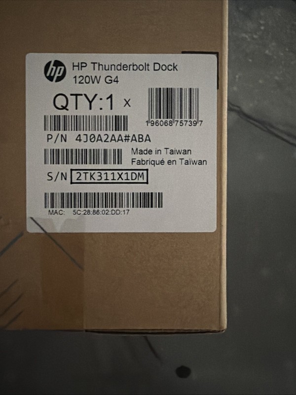 HP Thunderbolt Dock 120W G4 Docking Station - 4J0A2AA