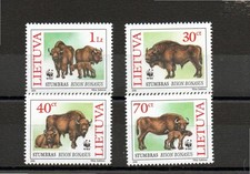 LITHUANIA  1996  SG602 - SG605   The European Bison.   Mint never hinged.