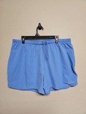 NIKE Women's Activewear Shorts Dri-Fit Elastic Waist Drawstring Blue.Size XL