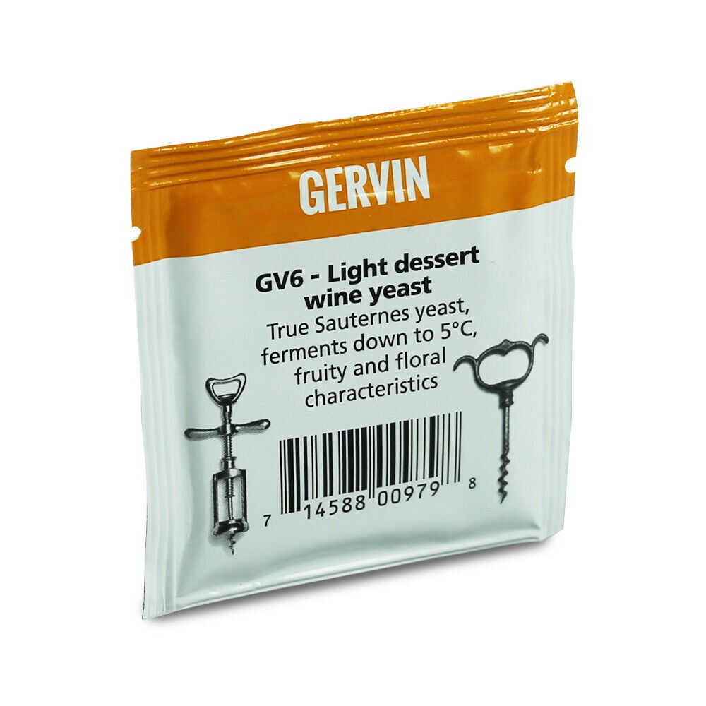Gervin Home Brew Yeast GV6 - Sauternes, Light Dessert Wine Yeast