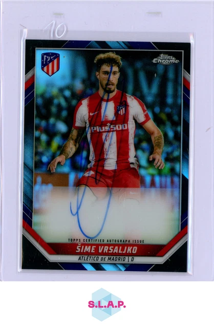 SIME VRSALJKO TOPPS X 2022 ATLETICO MADRID CHROME TEAM SET ON CARD AUTO /15 EN
