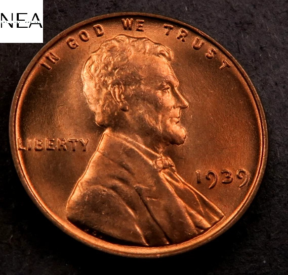 1939 Lincoln Wheat Penny Cent ~~ Gem BU (red)