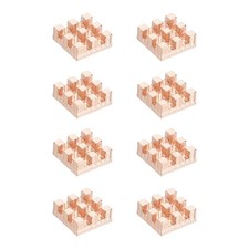 8 Pcs Copper Heatsink 8x8x3mm, Heat Sink Cooler Radiator for Raspberry Pi