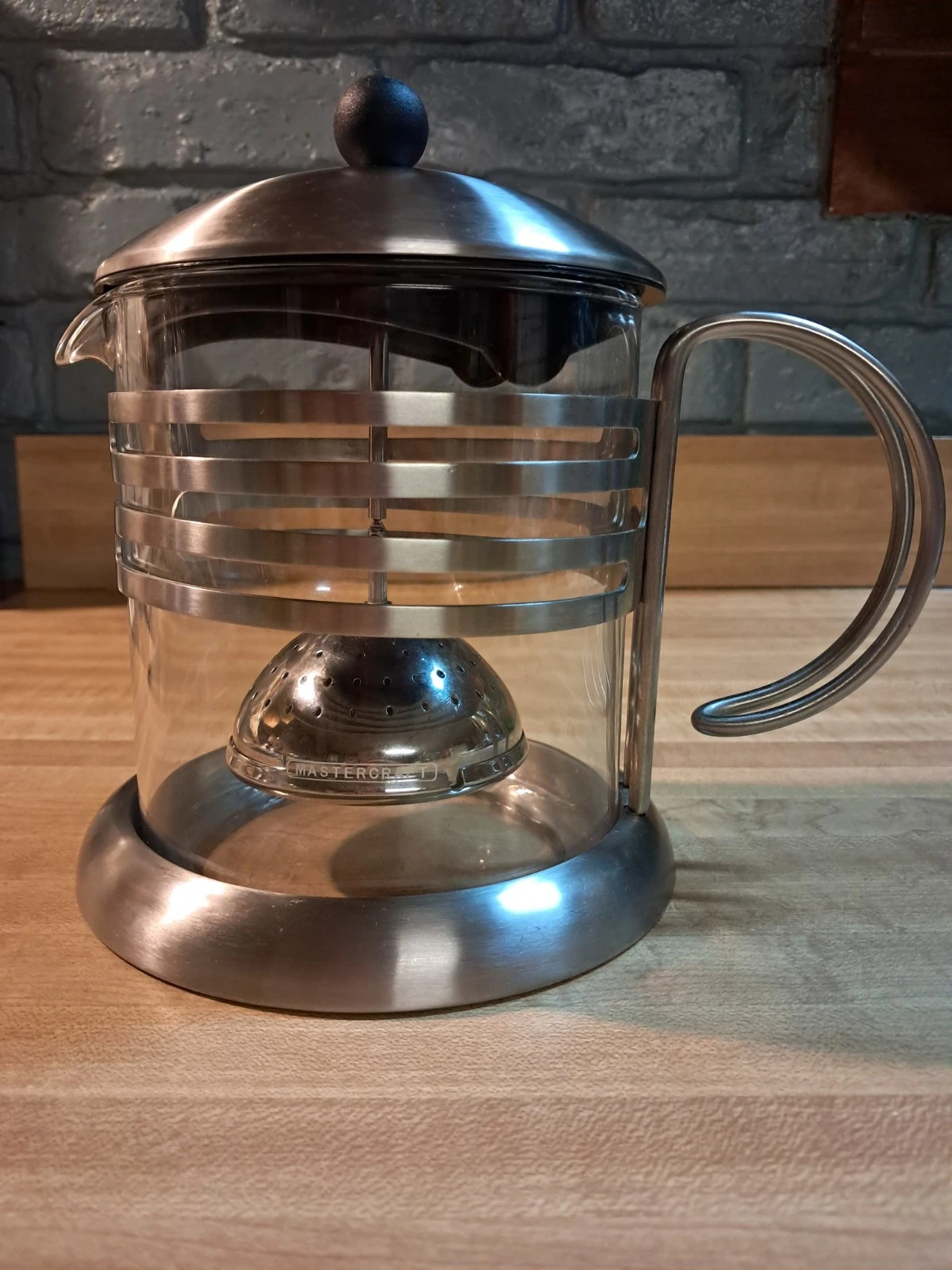 Mastercraft Stainless Coffee / tea Infuser W/Steel Rod, Glass Pot.