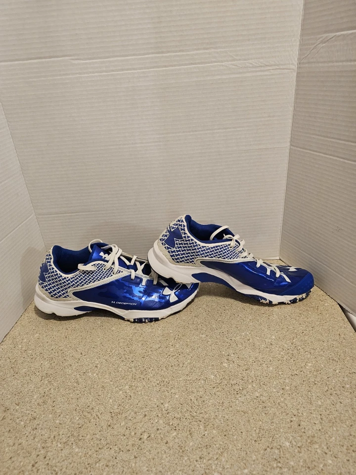 Under Armour Deception Low Turf Baseball Shie Royal Blue and white - size 10 - Image 2 of 4