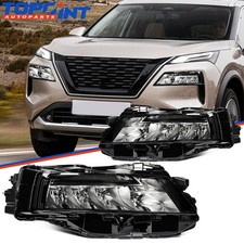 Pair For 2021-2023 Nissan For Rogue Headlight Assembly w/LED DRL 1.5L 2.5L